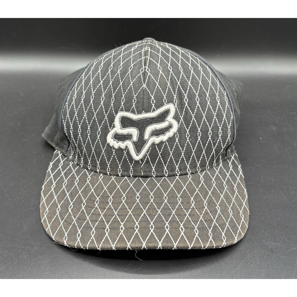 Fox Racing Fitted Hat / Cap / Black / Size Small / Y2K